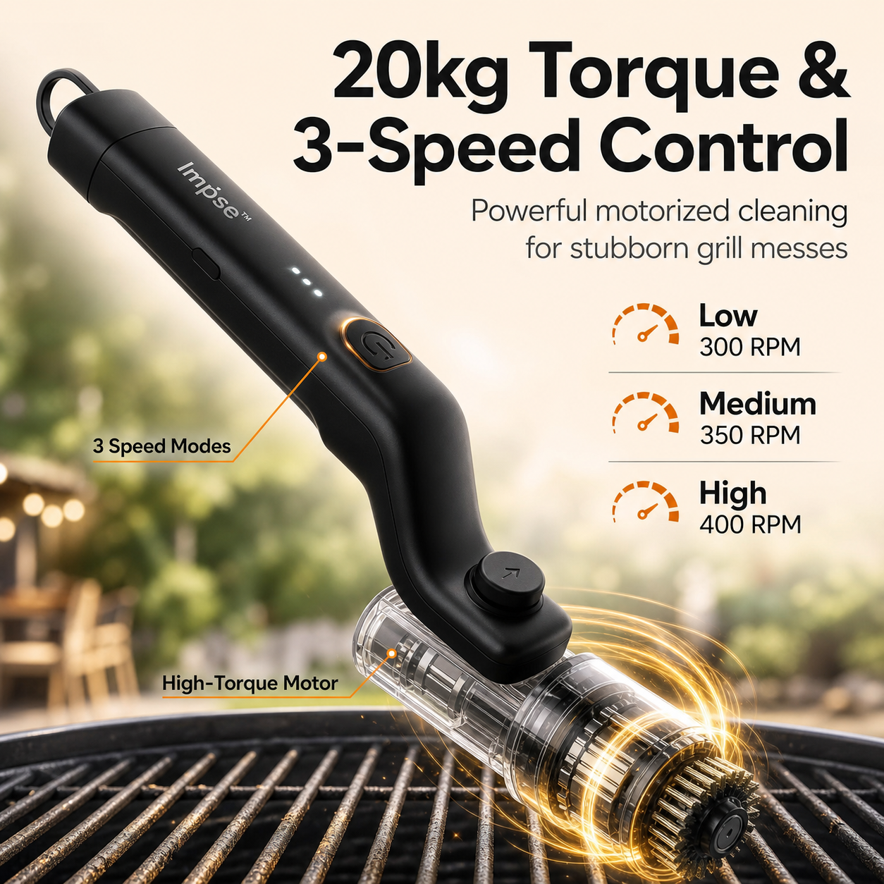 Impsse™ Premium Electric Grill Brush