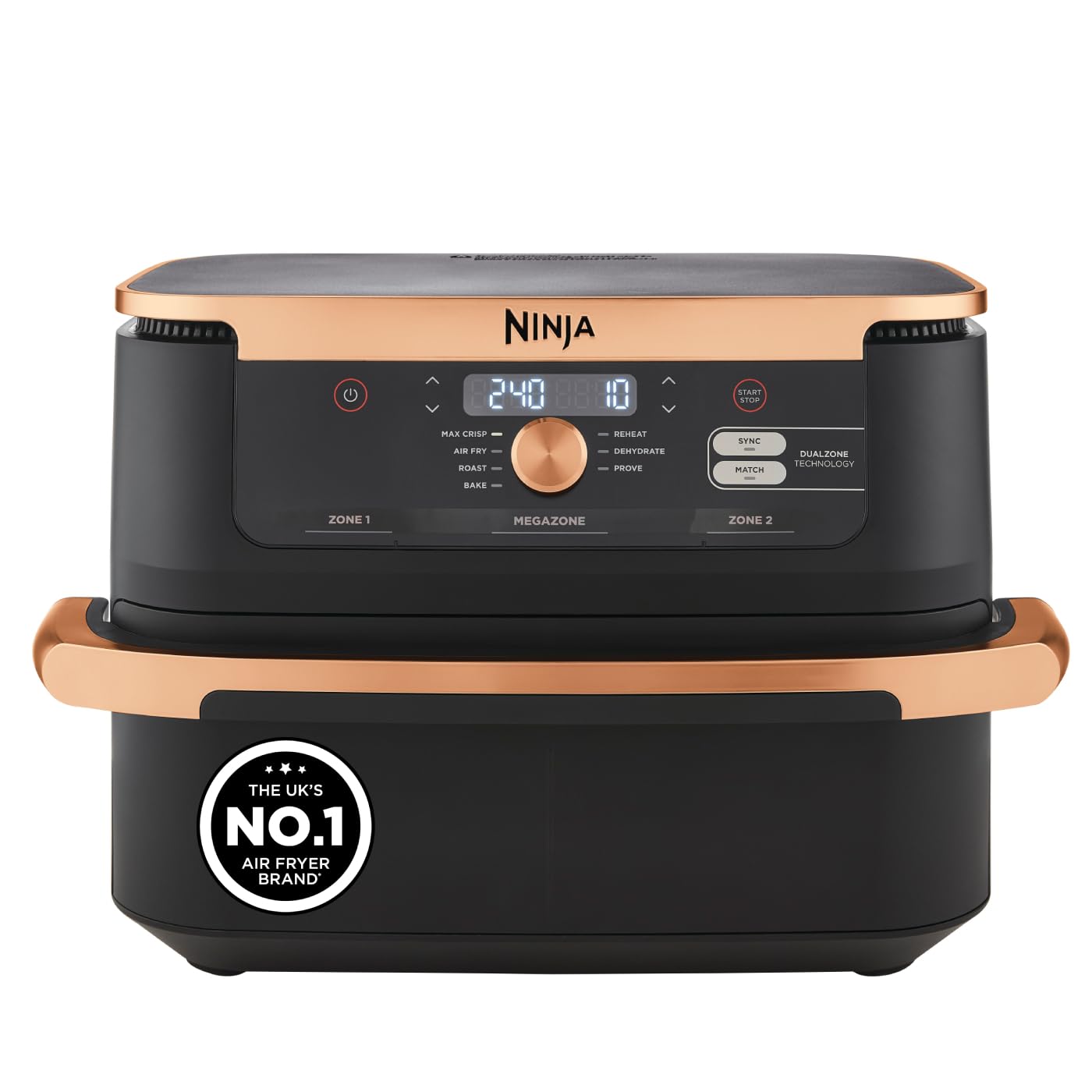 Foodi FlexDrawer Air Fryer, Dual Zone with Removable Divider, Large 10.4L Drawer, 7-in-1, Air-Fryer, Air Fry, Roast, Bake