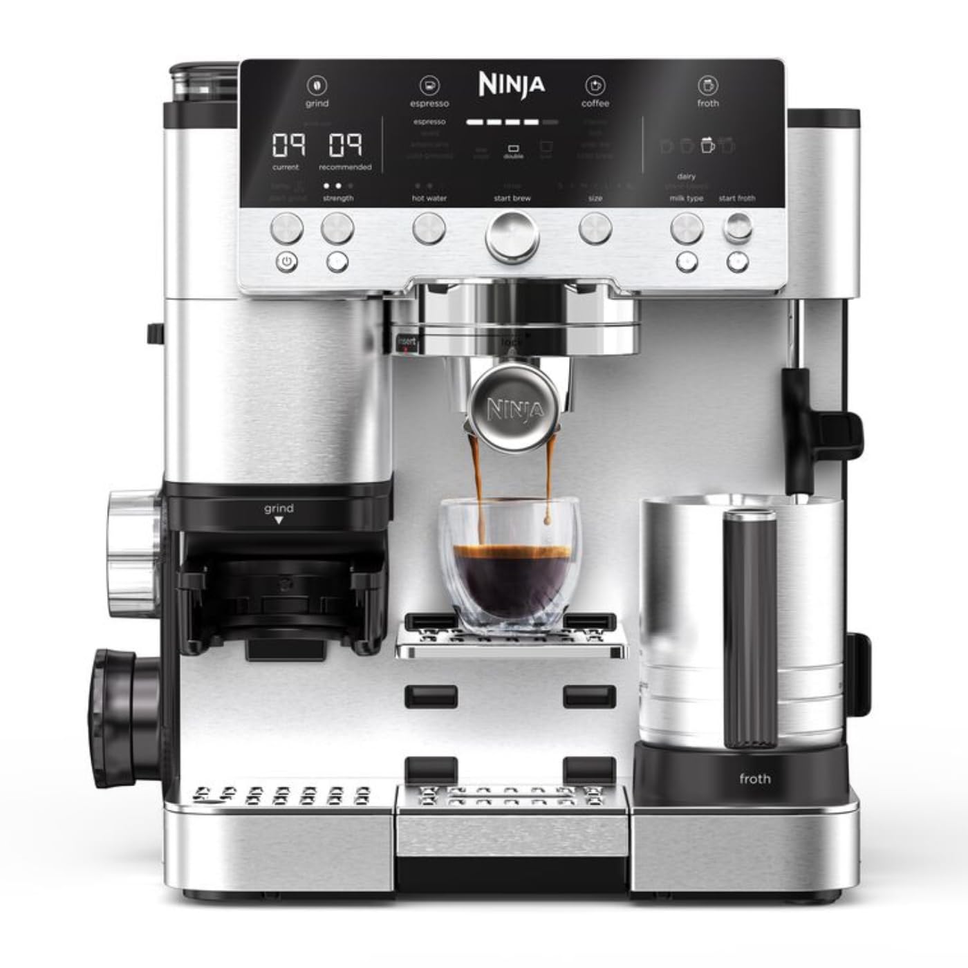 Luxe Premier 3-in-1 Coffee Machine, Latte, Cappuccino, Cold Brew & Espresso Maker With Built in Bean Grinder