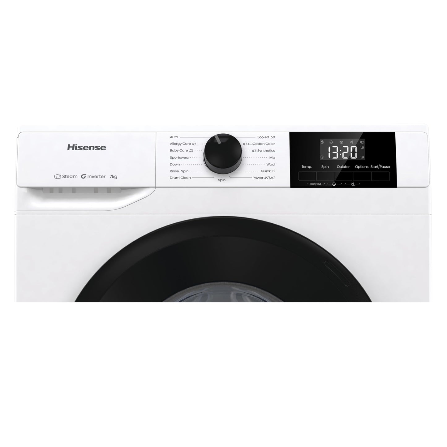 WF1G7021BW Freestanding 7 KG-Front Load Durable Inverter Washing Machine, Steam Wash-Quick Wash-15 Washing Programs