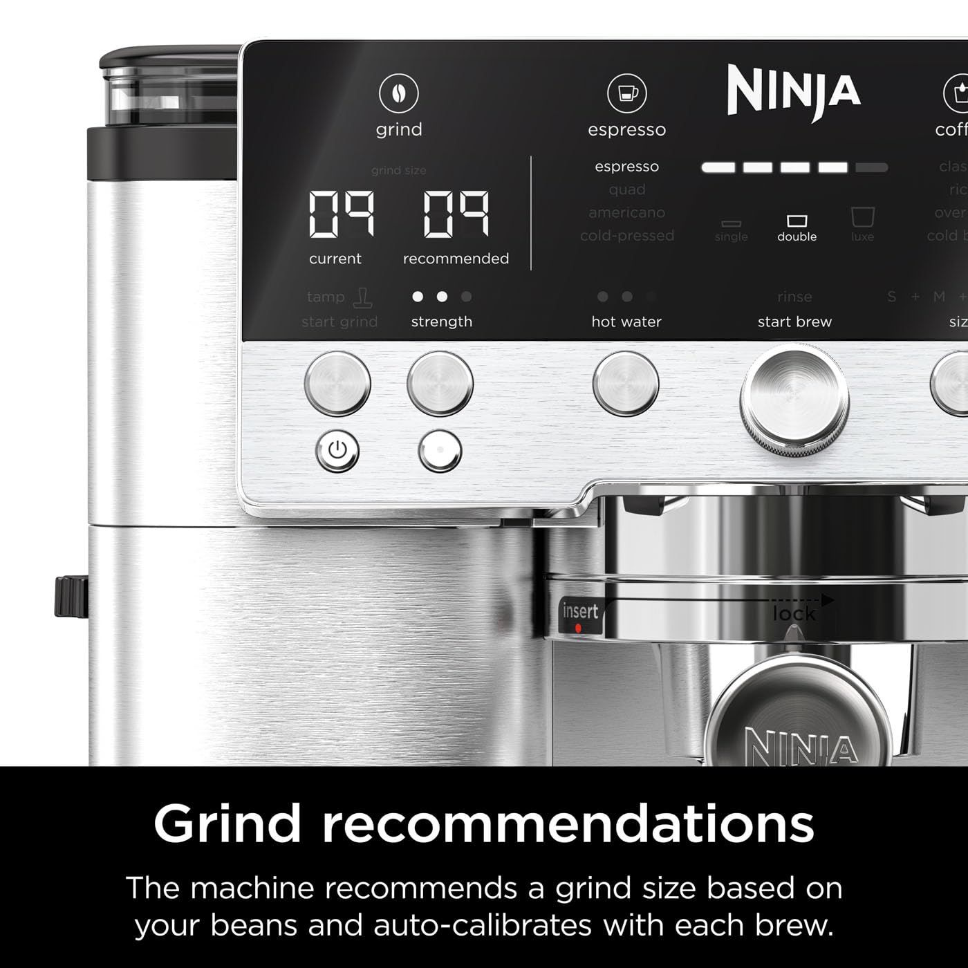 Luxe Premier 3-in-1 Coffee Machine, Latte, Cappuccino, Cold Brew & Espresso Maker With Built in Bean Grinder